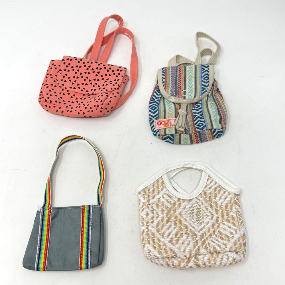 Our Generation Doll Accessory Bag Set 18" Multicolor Boho Rainbow Summer Style